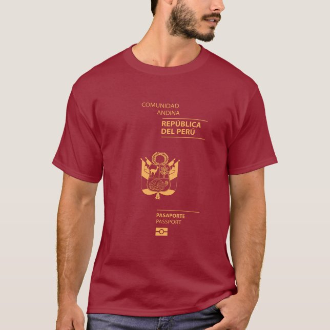 T-shirt Peru passport (Devant)