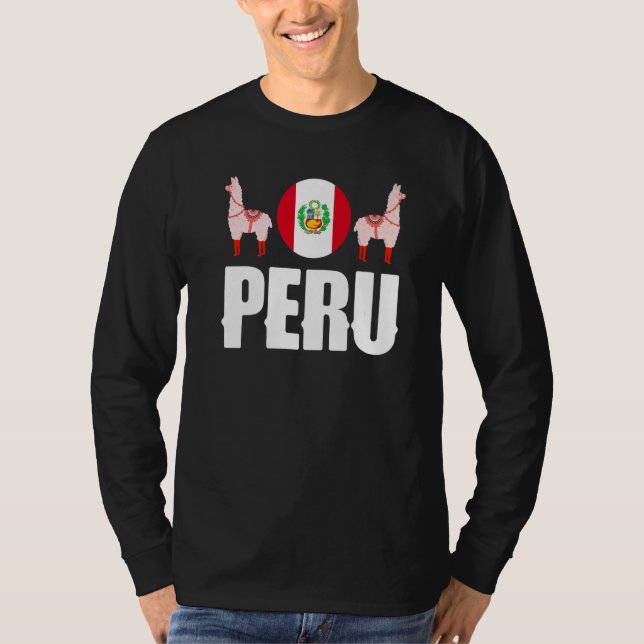 T-shirt Peru Peruvian Peru Flag Peru National Animal   (Devant)