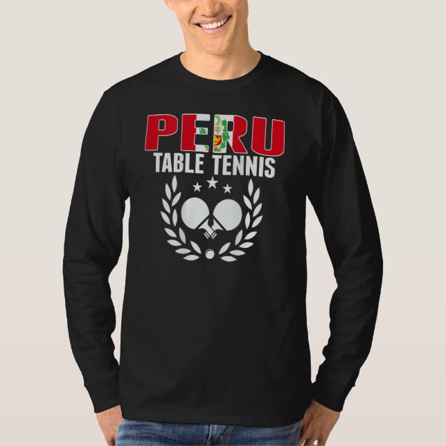 T-shirt Peru Ping Pong     Peruvian Table Tennis Team Supp (Devant)