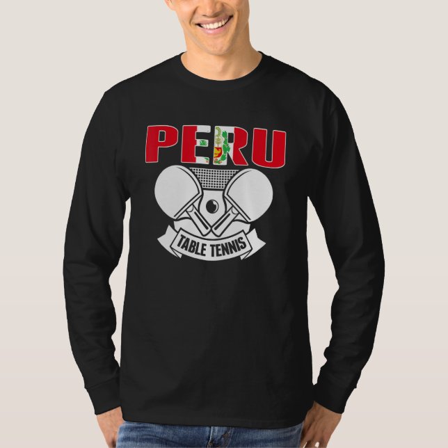 T-shirt Peru Ping Pong   Peruvian Table Tennis Team Suppor (Devant)