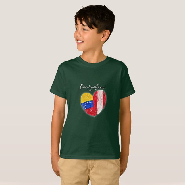 T-shirt “Peruzolano” – Orgullo Perú-Venezuela (Devant entier)