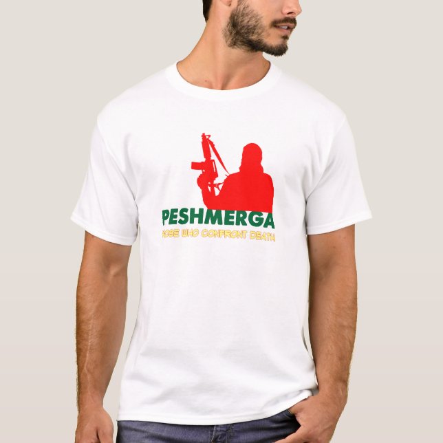T-SHIRT PESHMERHA - CES L'OMS CONFRONTENT LA MORT (Devant)