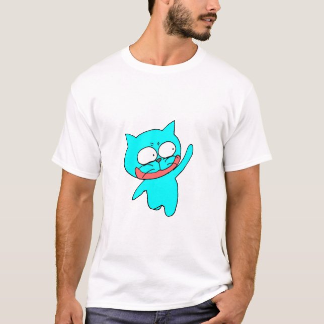 T-shirt Pesoo Crazy Art Cat (Devant)