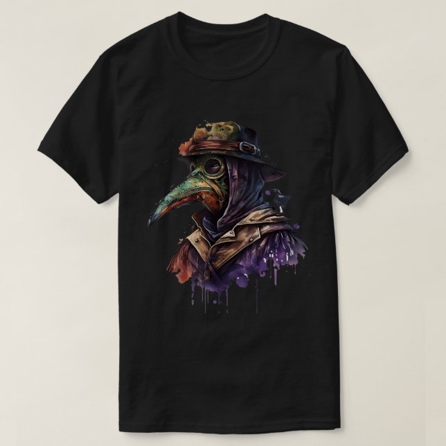 T-shirt Pestdoktor Rabe - Mittelalter Steampunk Plague Doc (Design devant)