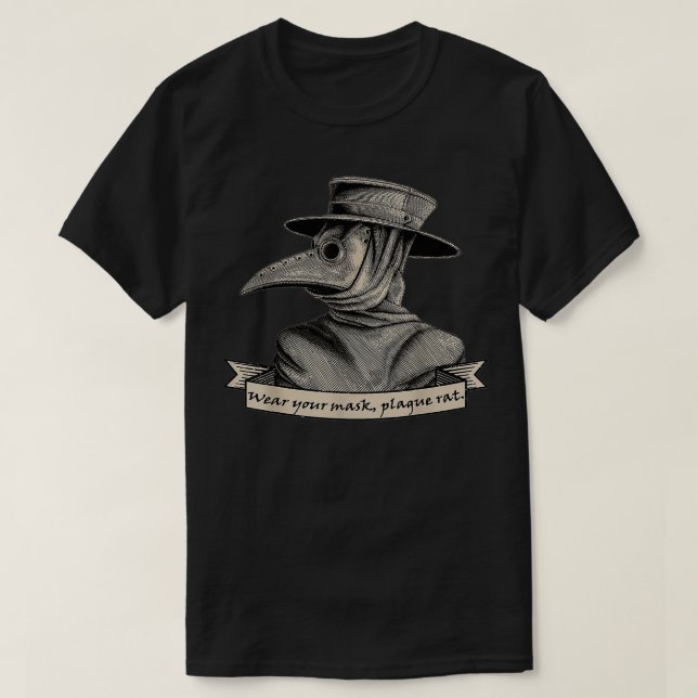 T-shirt Peste Docteur, Portez Votre Masque Peste Rat (Design devant)