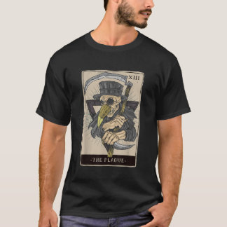 T-shirt Peste occulte Docteur Carte Tarot Mort Noir Baphom