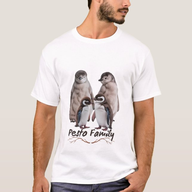 T-shirt Pesto Le Penguin Famous Bird avec la famille Essen (Devant)