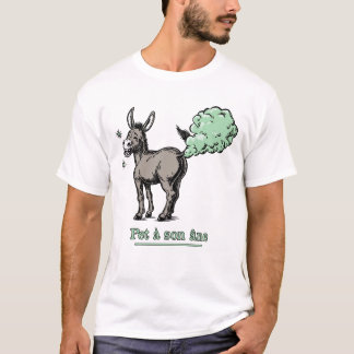 T-shirt PET À SON ÂNE ! - jeu de mots qui sent fort