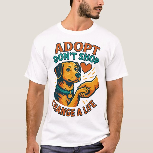 T-shirt Pet Adopt Love (Devant)
