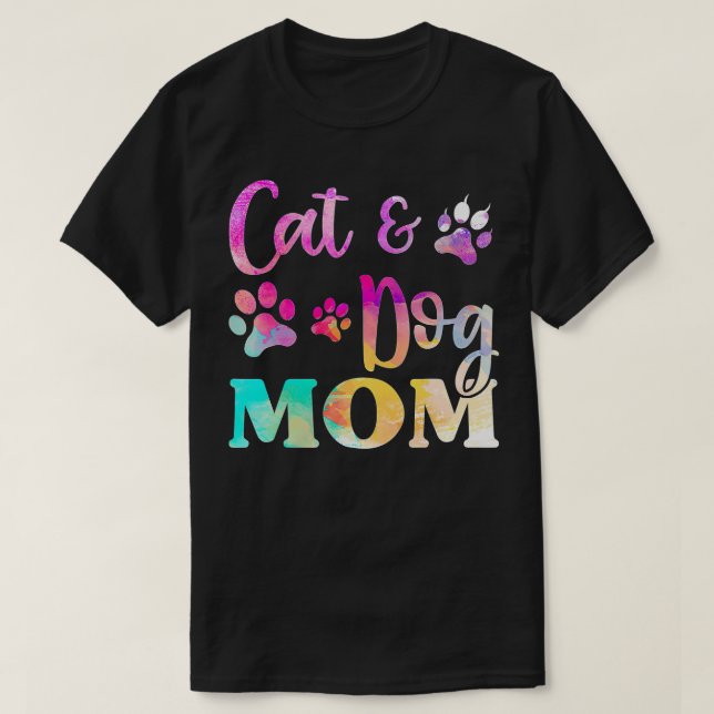 T-shirt Pet Chat Chien Maman Chemise Pour Femmes, Fête Des (Design devant)