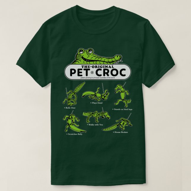 T-shirt Pet Croc Walking Foam Toy Dark (Design devant)