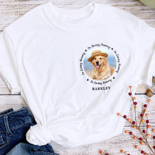 T-shirt Pet Dog Memorial Empreintes de pattes Photo Simple