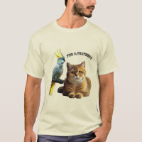 Pet Lover British Shorthair Cat & Cockatoo Bird