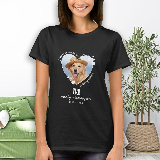 T-shirt Pet Memorial Custom Heart Chien Photo (Créateur téléchargé)