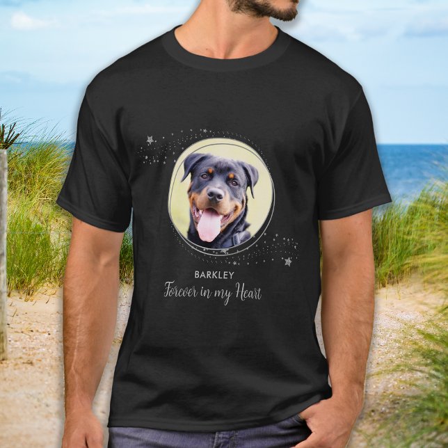 T-shirt Pet Memorial Elegant Argent Stars Personnalisé Chi (Créateur téléchargé)