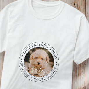 T-shirt Pet Memorial Love Beyond Words Elegant Chic Photo