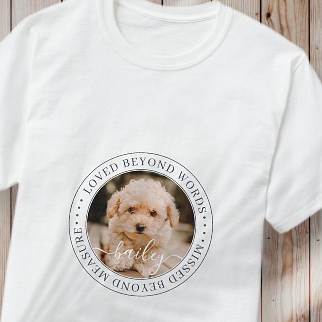 T-shirt Pet Memorial Love Beyond Words Elegant Chic Photo (Créateur téléchargé)