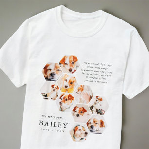 T-shirt Pet Memorial Modern Simple 10 Photo Collage