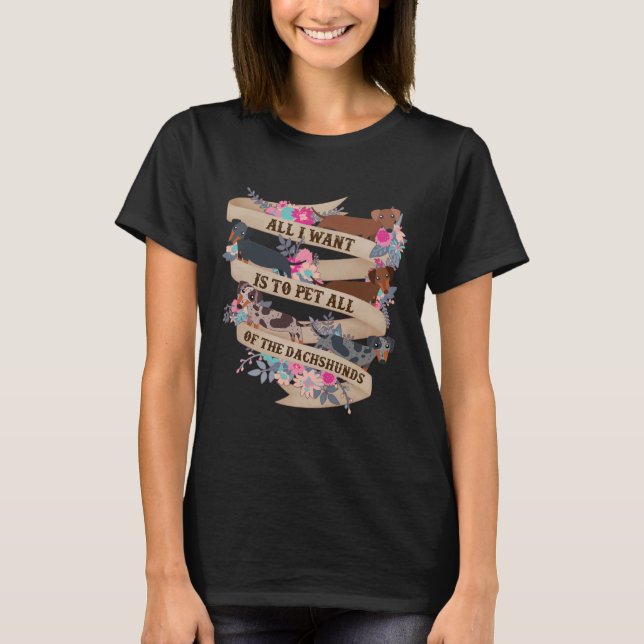 T-shirt Pet Tous Les Dachshunds (Devant)