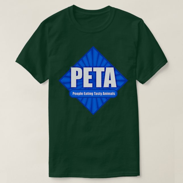 T-shirt PETA Gens Manger Des Animaux Savoureux (Design devant)
