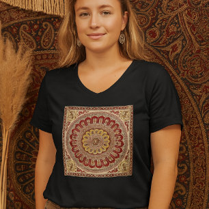 T-shirt Pétale de Lotus Blossom du Boho de l'Inde antique