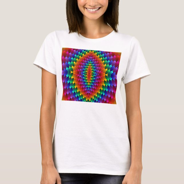 T-shirt Pétales colorés tissés (Devant)