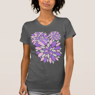 T-shirt Pétales Magiques Fleurs Violettes