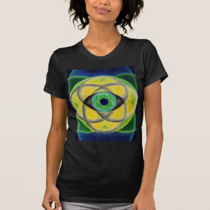 T-shirt Pétales verts bleu oculaire par Lynda Vugler
