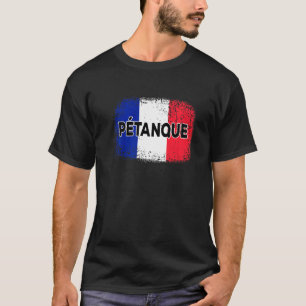 T-shirt Petanque French Flag Player Boule Bocce Boccia