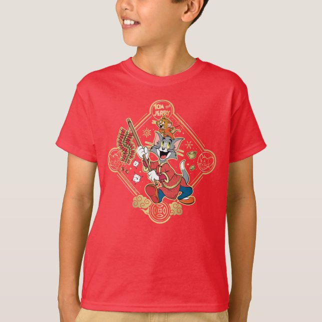 T-shirt Pétards Tom & Jerry Lighting (Devant)