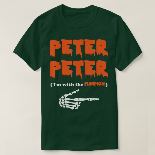 T-shirt Peter Citrouille Costume de mangeur Halloween Spla (Design devant)
