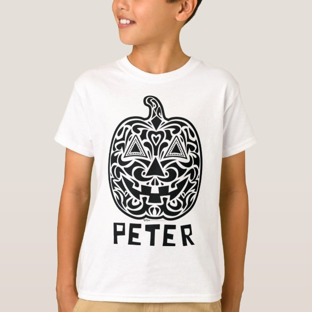 T-shirt Peter Halloween Conception du crâne de sucre (Devant)