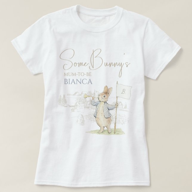 T-shirt Peter le lapin Un lapin Baby shower maman pour êtr (Design devant)