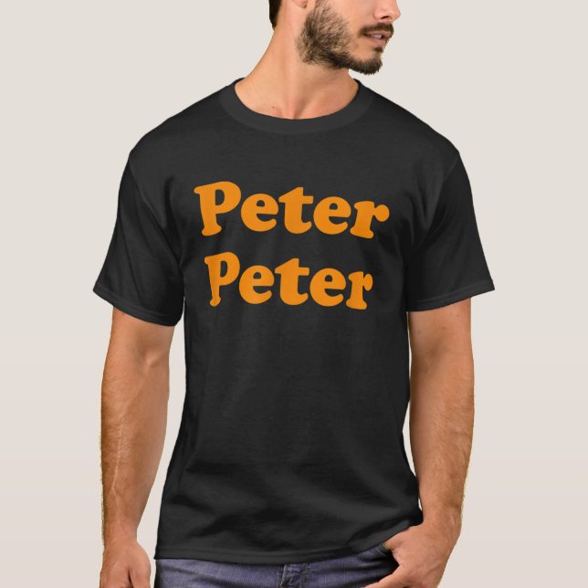 T-shirt Peter Peter Matching Couple Citrouille Mangeur Hal (Devant)