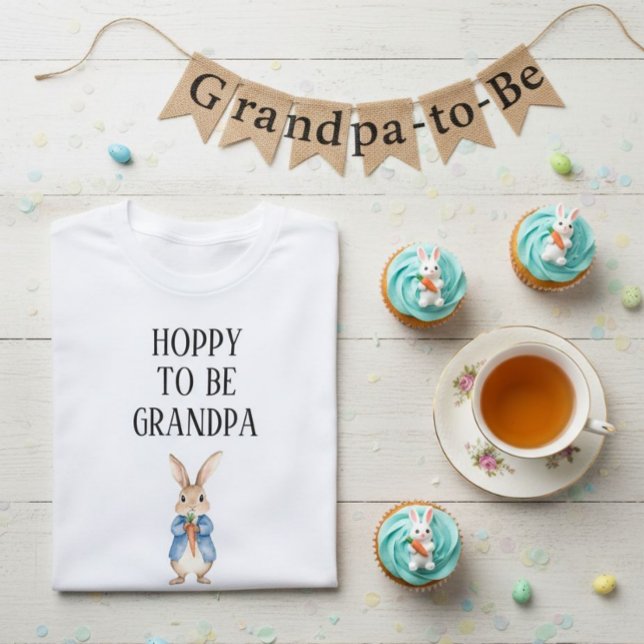 T-shirt Peter Rabbit Baby shower Espère Être Grand-Père (Sweet treats, sweet memories. This shirt is the perfect way to honor Grandpa at the baby shower.)