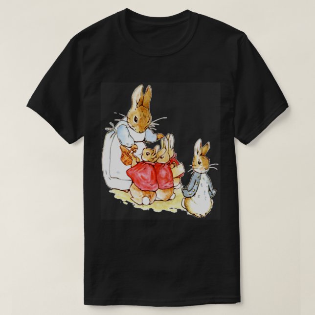 T-shirt Peter Rabbit et sa famille. (Design devant)