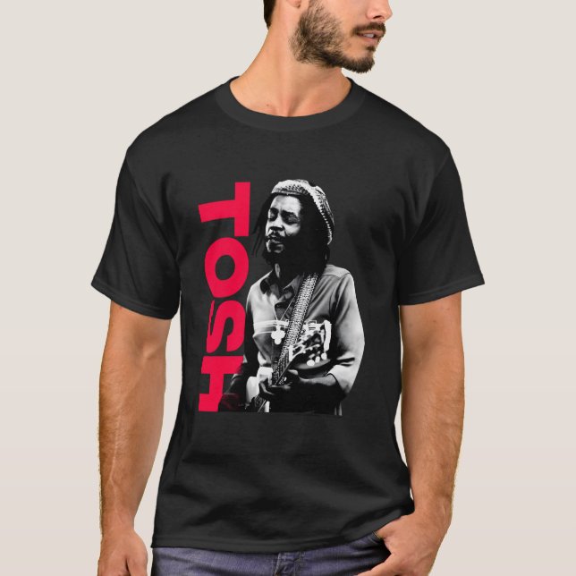 T-shirt Peter Tosh Avec Guitare Adrian Boot Photo (Devant)