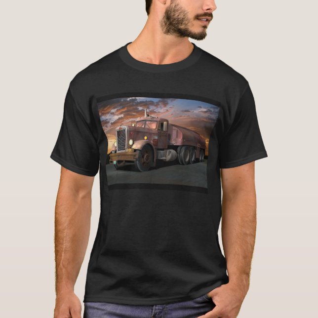 T-shirt Peterbilt "camion de duel" avec le tee - shirt de (Devant)