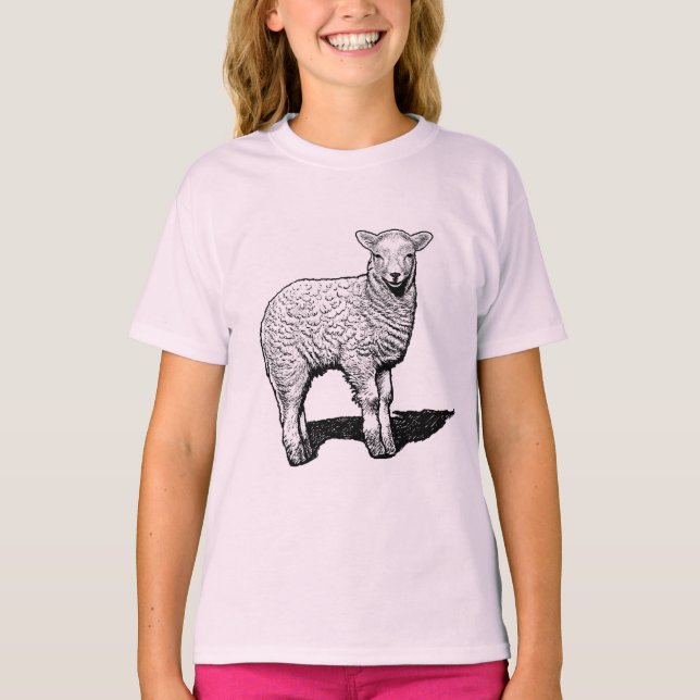 T-shirt petit agneau (Devant)