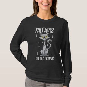 T-shirt Petit Aide de Satan Chaton Drôle Chat Animal de Co