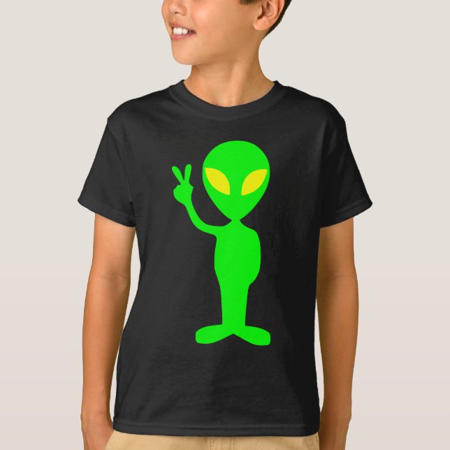 T-SHIRT PETIT ALIEN VERT (Devant)