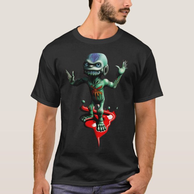 T-shirt Petit Alien vert (Devant)