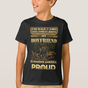 T-shirt Petit ami est un soldat - Petite amie militaire fi