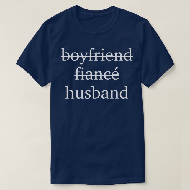 T-shirt Petit ami Fiancé Mariage  (Design devant)