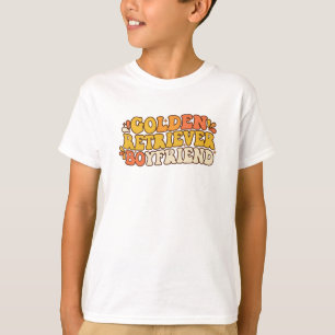 T-shirt Petit Ami Golden Retriever Rétro Groovy - Typo 70s