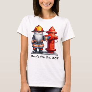 T-shirt Petit ami pompier de livre Où est le feu, Madame