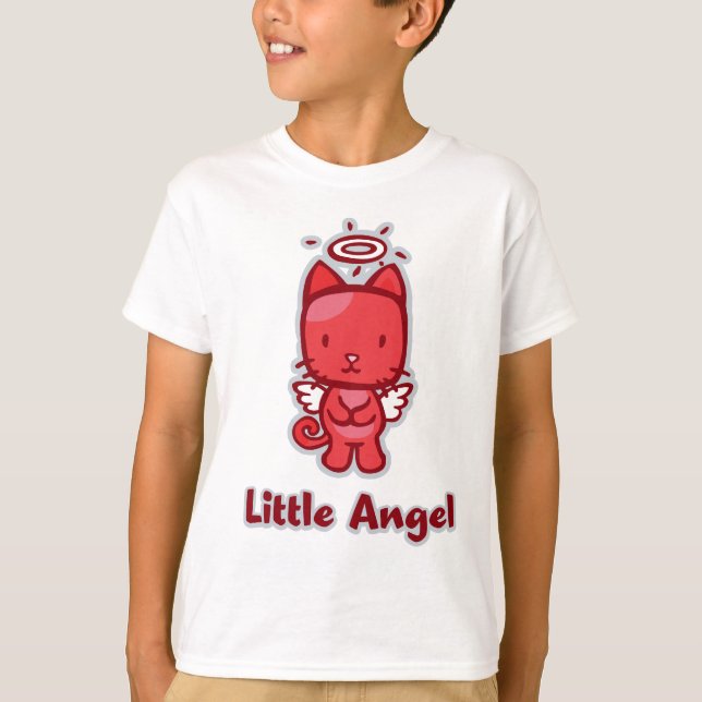 T-shirt "Petit Ange...Petit Diable" Tee de fille (Devant)