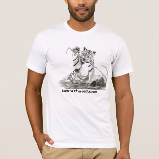 T-shirt petit animal de tigre au jeu