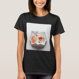 T-shirt Petit aquarium de style origami