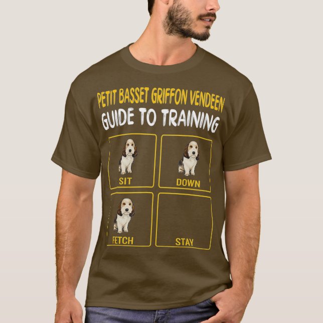 T-shirt Petit Basset Griffon Vendeen Guide De Formation (Devant)